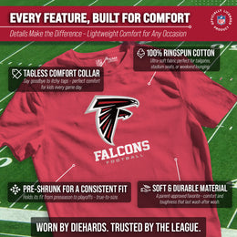 Atlanta Falcons Youth NFL Ultimate Fan Logo Short Sleeve T-Shirt - Red