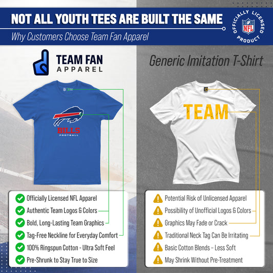 Buffalo Bills Youth NFL Ultimate Fan Logo Short Sleeve T-Shirt - Royal