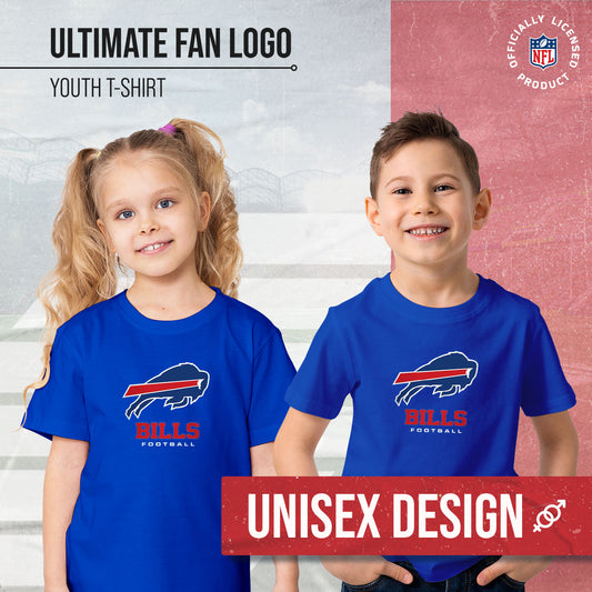 Buffalo Bills Youth NFL Ultimate Fan Logo Short Sleeve T-Shirt - Royal