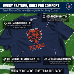 Chicago Bears Youth NFL Ultimate Fan Logo Short Sleeve T-Shirt - Navy