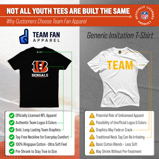 Cincinnati Bengals Youth NFL Ultimate Fan Logo Short Sleeve T-Shirt - Black