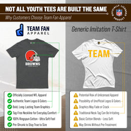 Cleveland Browns Youth NFL Ultimate Fan Logo Short Sleeve T-Shirt - Charcoal