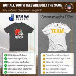 Cleveland Browns Youth NFL Ultimate Fan Logo Short Sleeve T-Shirt - Charcoal