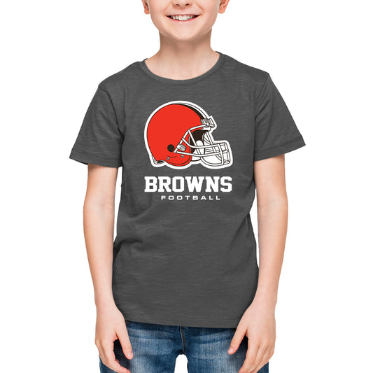 Cleveland Browns Youth NFL Ultimate Fan Logo Short Sleeve T-Shirt - Charcoal