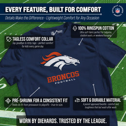 Denver Broncos Youth NFL Ultimate Fan Logo Short Sleeve T-Shirt - Navy