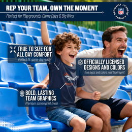 Denver Broncos Youth NFL Ultimate Fan Logo Short Sleeve T-Shirt - Navy