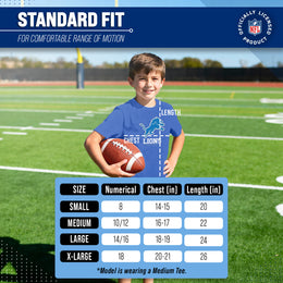 Detroit Lions Youth NFL Ultimate Fan Logo Short Sleeve T-Shirt - Royal