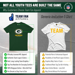 Green Bay Packers Youth NFL Ultimate Fan Logo Short Sleeve T-Shirt - Green