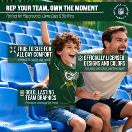Green Bay Packers Youth NFL Ultimate Fan Logo Short Sleeve T-Shirt - Green