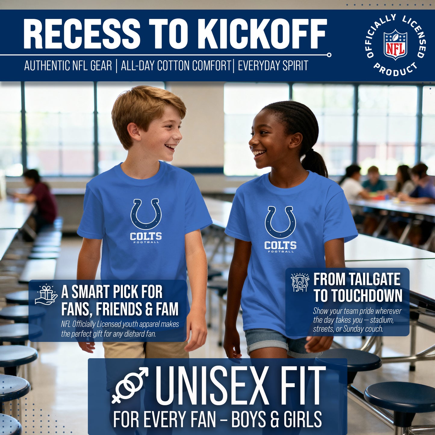 Indianapolis Colts Youth NFL Ultimate Fan Logo Short Sleeve T-Shirt - Royal