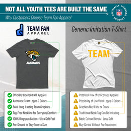 Jacksonville Jaguars Youth NFL Ultimate Fan Logo Short Sleeve T-Shirt - Charcoal