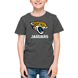 Jacksonville Jaguars Youth NFL Ultimate Fan Logo Short Sleeve T-Shirt - Charcoal