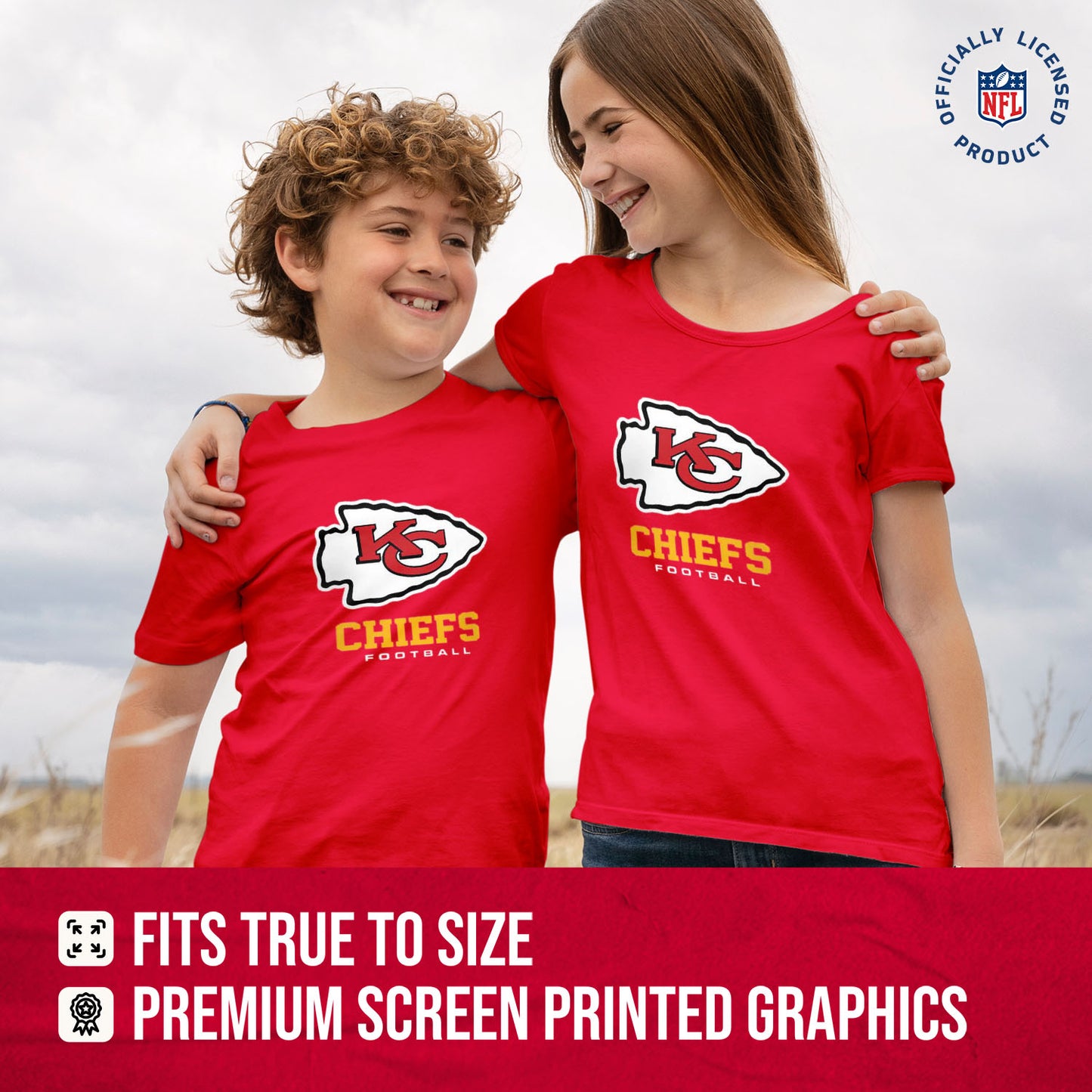 Kansas City Chiefs Youth NFL Ultimate Fan Logo Short Sleeve T-Shirt - Red