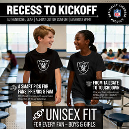 Las Vegas Raiders Youth NFL Ultimate Fan Logo Short Sleeve T-Shirt - Black