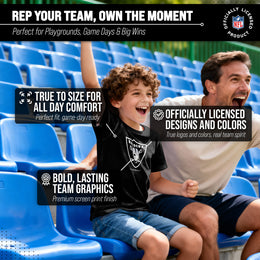 Las Vegas Raiders Youth NFL Ultimate Fan Logo Short Sleeve T-Shirt - Black