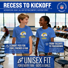 Los Angeles Rams Youth NFL Ultimate Fan Logo Short Sleeve T-Shirt - Royal