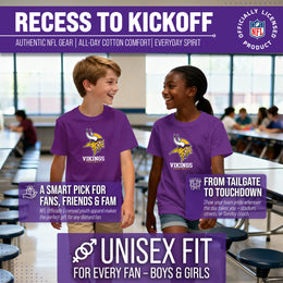 Minnesota Vikings Youth NFL Ultimate Fan Logo Short Sleeve T-Shirt - Purple