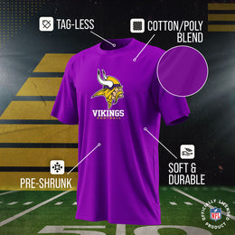 Minnesota Vikings Youth NFL Ultimate Fan Logo Short Sleeve T-Shirt - Purple