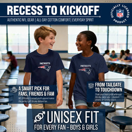 New England Patriots Youth NFL Ultimate Fan Logo Short Sleeve T-Shirt - Navy