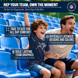 New England Patriots Youth NFL Ultimate Fan Logo Short Sleeve T-Shirt - Navy