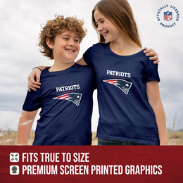 New England Patriots Youth NFL Ultimate Fan Logo Short Sleeve T-Shirt - Navy