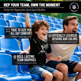 New Orleans Saints Youth NFL Ultimate Fan Logo Short Sleeve T-Shirt - Black