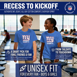 New York Giants Youth NFL Ultimate Fan Logo Short Sleeve T-Shirt - Royal