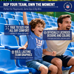 New York Giants Youth NFL Ultimate Fan Logo Short Sleeve T-Shirt - Royal