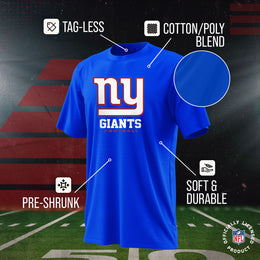New York Giants Youth NFL Ultimate Fan Logo Short Sleeve T-Shirt - Royal