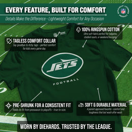 New York Jets Youth NFL Ultimate Fan Logo Short Sleeve T-Shirt - Green