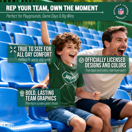 New York Jets Youth NFL Ultimate Fan Logo Short Sleeve T-Shirt - Green