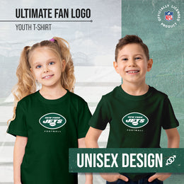 New York Jets Youth NFL Ultimate Fan Logo Short Sleeve T-Shirt - Green