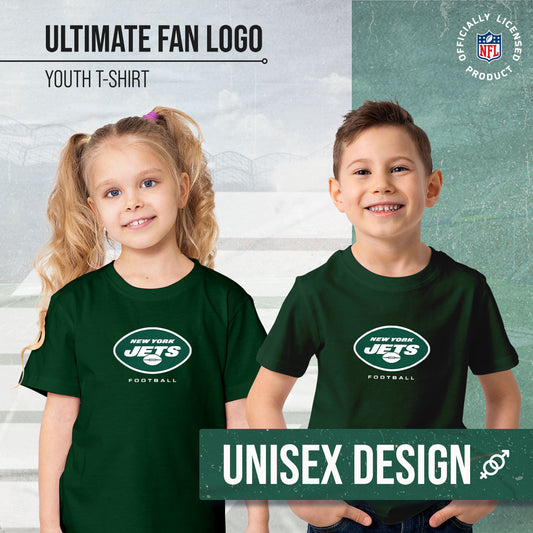 New York Jets Youth NFL Ultimate Fan Logo Short Sleeve T-Shirt - Green