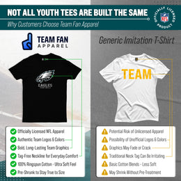 Philadelphia Eagles Youth NFL Ultimate Fan Logo Short Sleeve T-Shirt - Black