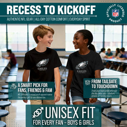 Philadelphia Eagles Youth NFL Ultimate Fan Logo Short Sleeve T-Shirt - Black