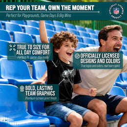 Philadelphia Eagles Youth NFL Ultimate Fan Logo Short Sleeve T-Shirt - Black