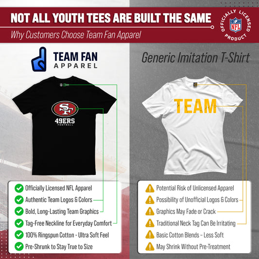San Francisco 49ers Youth NFL Ultimate Fan Logo Short Sleeve T-Shirt - Black
