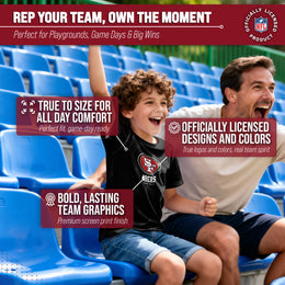 San Francisco 49ers Youth NFL Ultimate Fan Logo Short Sleeve T-Shirt - Black