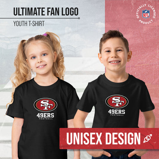 San Francisco 49ers Youth NFL Ultimate Fan Logo Short Sleeve T-Shirt - Black