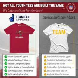 Tampa Bay Buccaneers Youth NFL Ultimate Fan Logo Short Sleeve T-Shirt - Cardinal