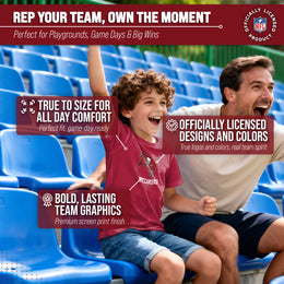 Tampa Bay Buccaneers Youth NFL Ultimate Fan Logo Short Sleeve T-Shirt - Cardinal