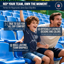 Tennessee Titans Youth NFL Ultimate Fan Logo Short Sleeve T-Shirt - Navy