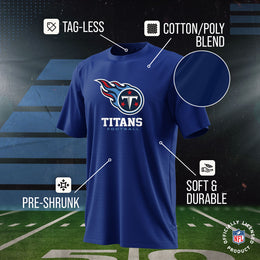 Tennessee Titans Youth NFL Ultimate Fan Logo Short Sleeve T-Shirt - Navy
