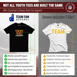 Washington Commanders Youth NFL Ultimate Fan Logo Short Sleeve T-Shirt - Black
