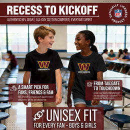 Washington Commanders Youth NFL Ultimate Fan Logo Short Sleeve T-Shirt - Black