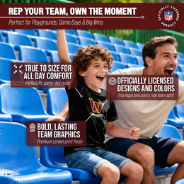 Washington Commanders Youth NFL Ultimate Fan Logo Short Sleeve T-Shirt - Black