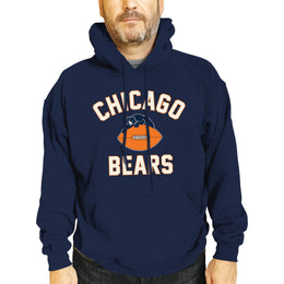Chicago Bears NFL Adult Unisex Retro Gameday Ultra Soft Fleece Hooded Sweatshirt - Navy