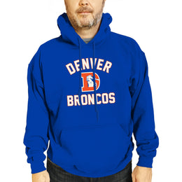 Denver Broncos NFL Adult Unisex Retro Gameday Ultra Soft Fleece Hooded Sweatshirt - Royal