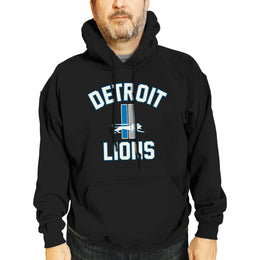 Detroit Lions NFL Adult Unisex Retro Gameday Ultra Soft Fleece Hooded Sweatshirt - Black