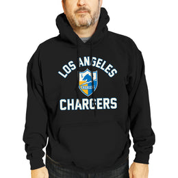 Los Angeles Chargers NFL Adult Unisex Retro Gameday Ultra Soft Fleece Hooded Sweatshirt - Black